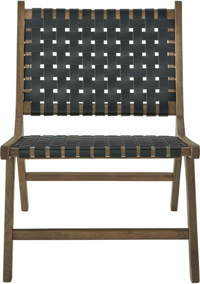 Signature Design by Ashley® Fayme Light Brown/Black Accent Chair-1