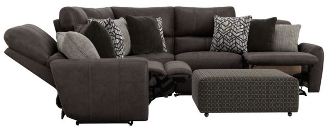 Catnapper® Royster 4-Piece Sable Curved Power Reclining Sectional-4