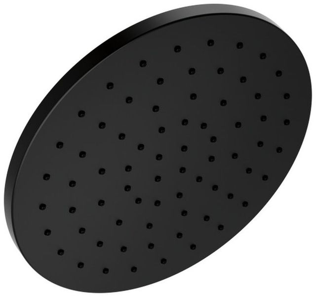 Delta Universal Showering Components Matte Black 10" Single-Spray Raincan Shower Head-0