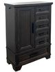 Elements International Colorado City Black Charcoal 6-Drawer Door Chest-0