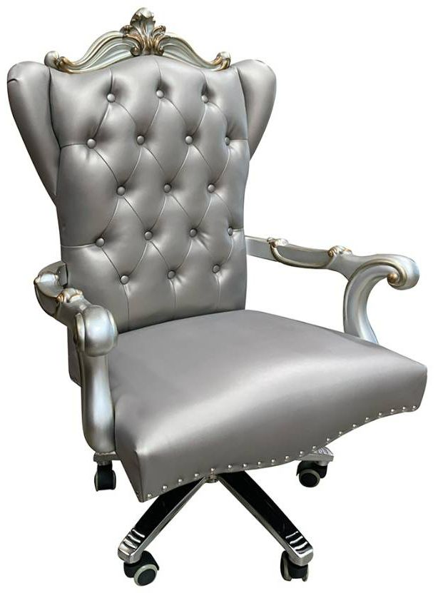 ACME Furniture Versailles Antique Platinum/Silver Executive Office Chair-0