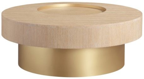 Meridian Furniture Makai Brass/Natural Coffee Table-2