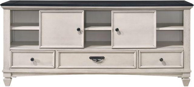 Crown Mark Sawyer Beige/Black TV Stand-3