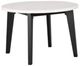 Furniture of America® Sabro White Round Dining Table with Black Base-0