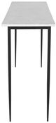 Uttermost® Nightfall White Marble Top Console Table with Satin Black Base-4