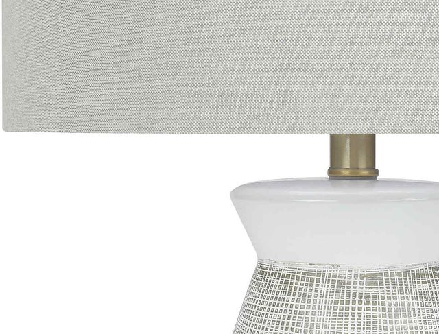 Monarch Specialties Inc. 27"H Grey Ceramic Table Lamp-2