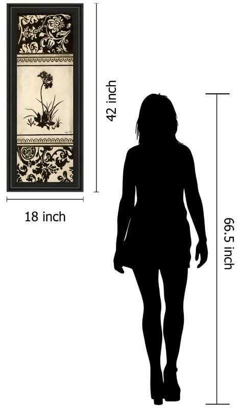 Classy Art Beige/Black Garden Shadow I By Kimberly Poloson Wall Art-3