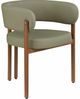 Meridian Furniture Gideon Olive/Walnut Vegan Leather Dining Chair-0
