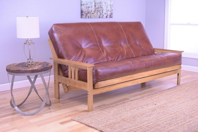 Kodiak Furniture Monterey Oregon Trail Saddle/Butternut Full Futon with Mattress-1