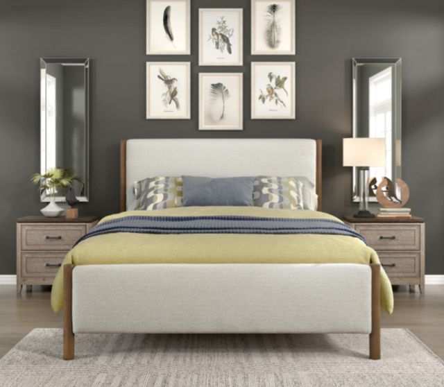 Homelegance® Julian Beige/Caramel Oak Eastern King Platform Bed-1