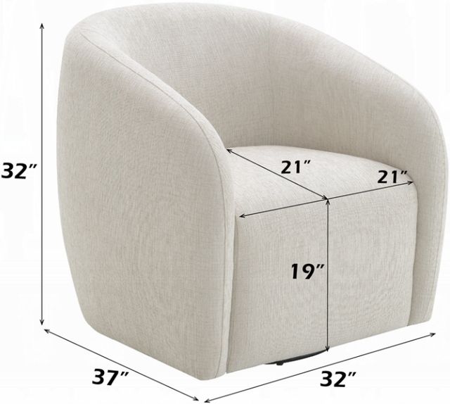 ACME Furniture Etienne Beige Swivel Chair-3