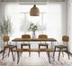 Jofran Inc. Nature's Edge 6-Piece Light Chestnut 79"Dining Set-0