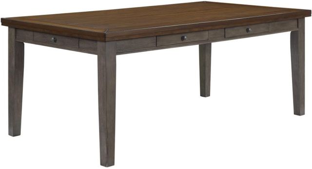 Bernards Will Brown 6-Drawer Dining Table-0