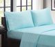 Olliix by Intelligent Design Chevron Aqua Twin Printed Microfiber Sheet Set-1