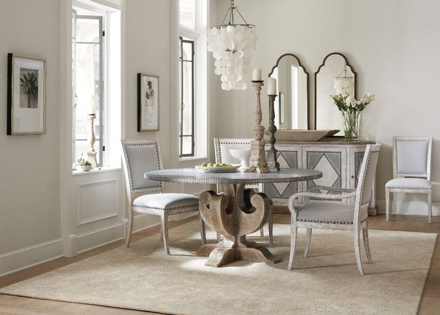 Hooker® Furniture Boheme Vitton Antwerp Linen/Mercantile White Upholstered Dining Side Chair-1