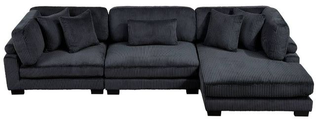 Homelegance® Traverse 3-Piece Black Modular Sectional with Reversible Chaise-1