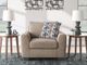 Benchcraft® Triston-Peaks Suede Chair and a Half-1