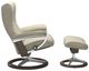 Stressless® by Ekornes® Customizable Wing Large Manual Recliner and Ottoman with Signature Base-2