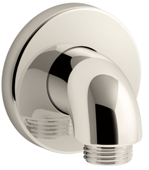 KOHLER® Purist® Stillness® Vibrant Polished Nickel Wall-Mount Supply Elbow with Check Valve-0