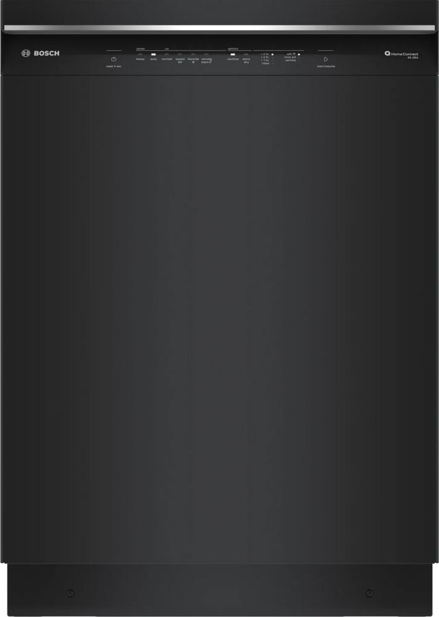 Bosch® 300 Series 24" Black Front Control Built In Dishwasher