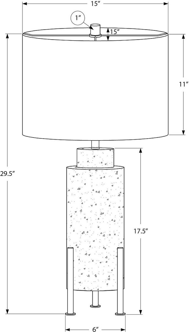 Monarch Specialties Inc. Beige 30" Table Lamp-1