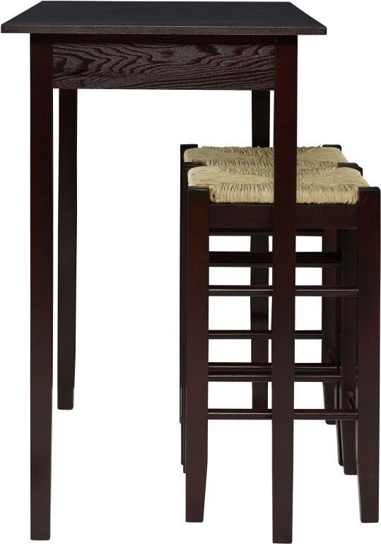 Linon Tavern 3-Piece Espresso Counter Table Set-2