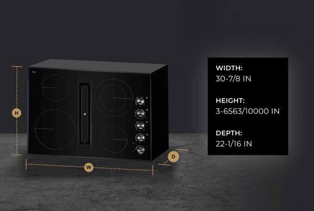 JennAir® 30" Black Electric Downdraft Cooktop-1