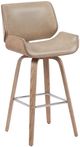 Armen Living Tyler 3-Piece Vintage Brown/White Wash Barstool Set-0