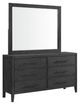 Elements International Versailles Contemporary Black Dresser and Mirror-0
