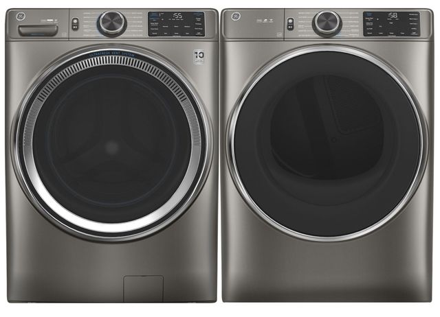 GE® Satin Nickel Front Load Laundry Pair-0