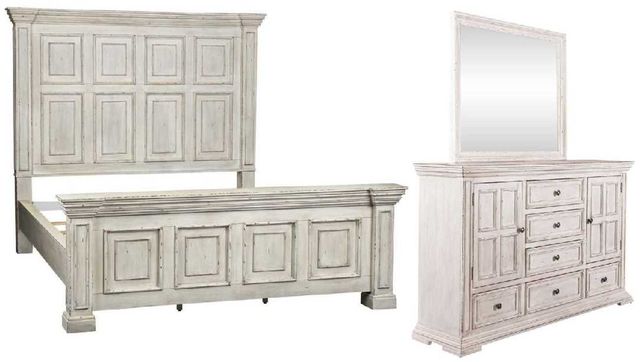 Liberty Furniture Big Valley 3-Piece Whitestone King Bedroom Set-0