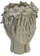 A & B Home Gray Head Bust Planter-0