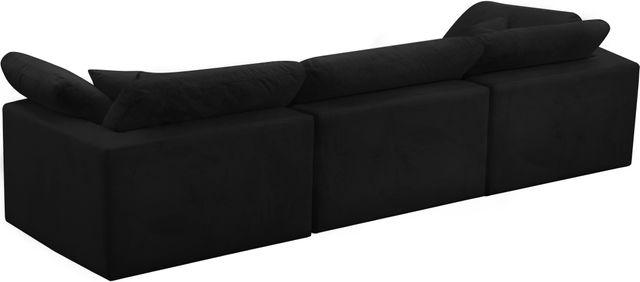 Meridian Furniture Cozy Black Velvet 119" Cloud Modular Sofa-1