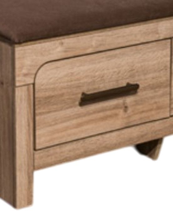 Signature Design by Ashley® Kinlanni Brown/Tan Upholstered Storage Bench-1