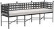 Sunset West Provence Canvas White/Century Pewter Iron Outdoor Bench-0
