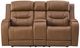 Signature Design by Ashley® Dreamer Caramel Power Reclining Loveseat with Audio Console-3