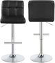 Coaster® Lenny 2-Piece Chrome/Black Adjustable Height Stools-0