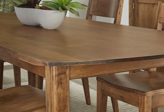 LM Co Home By Vaughan-Bassett Crafted Cherry by Ben & Erin Napier Medium Cherry 94" Surfboard Dining Table-4