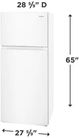 Frigidaire® 28" 16.0 Cu. Ft. White Top Freezer Refrigerator -2