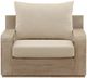 Dovetail Furniture Lucrecia Gray/Sand Olefin/Teak Outdoor Sofa Chair-1