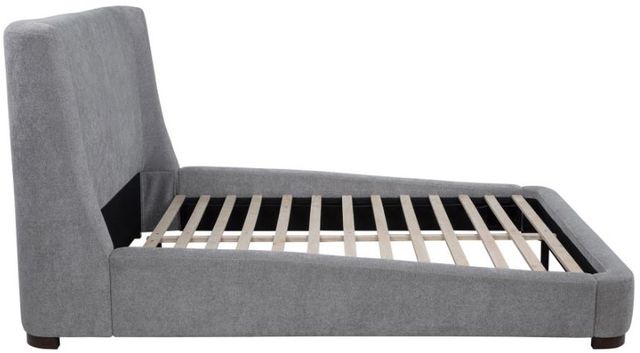 Coaster® Rennes Gray Eastern King Upholstered Wingback Panel Bed-3
