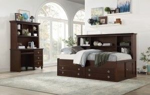 Mazin Furniture Meghan Espresso Full Storage Bed-3