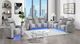 Northfield Living Duran Gray/White Power Recliner with LED-2
