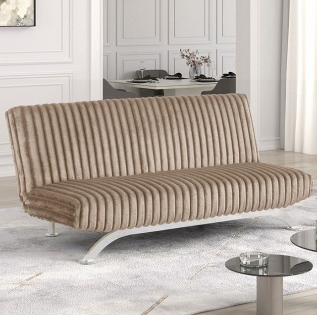 Furniture of America® Villeneuve Taupe Futon Sofa Bed-2