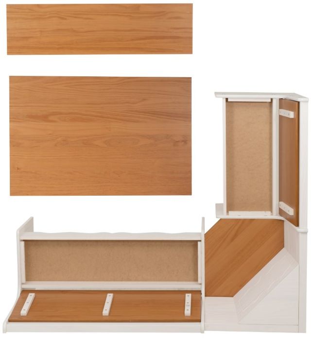 Linon Clover Cottage White Caramel Nook-3