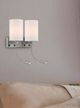 Cal® Lighting & Accessories Lakewood Brushed Steel/White Wall Lamp-3