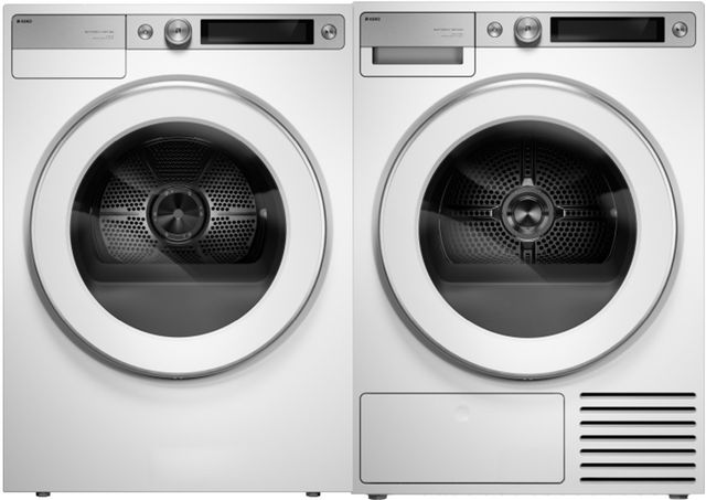 ASKO 7 Series White Front Load Washer & Ventless Electric Dryer Laundry Pair-0