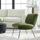 Uttermost® Knoll Brushed Brass/Olive Green Accent Chair-1