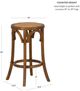 Linon Hyde Walnut Rattan Seat Counter Stool-2