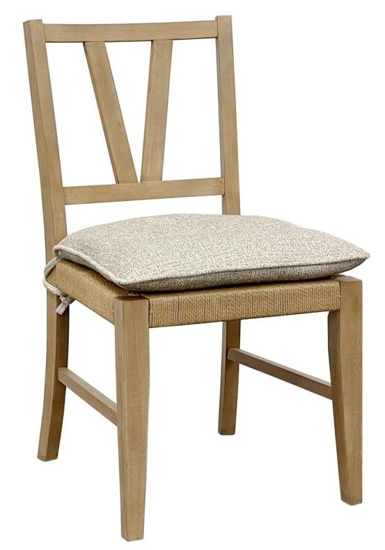 Bernards Tarrington Cashew Slat Back Side Chair with Cushion-0